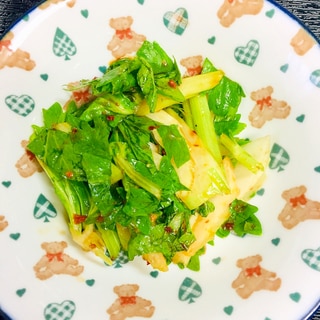 セロリの豆板醤と醤油和え